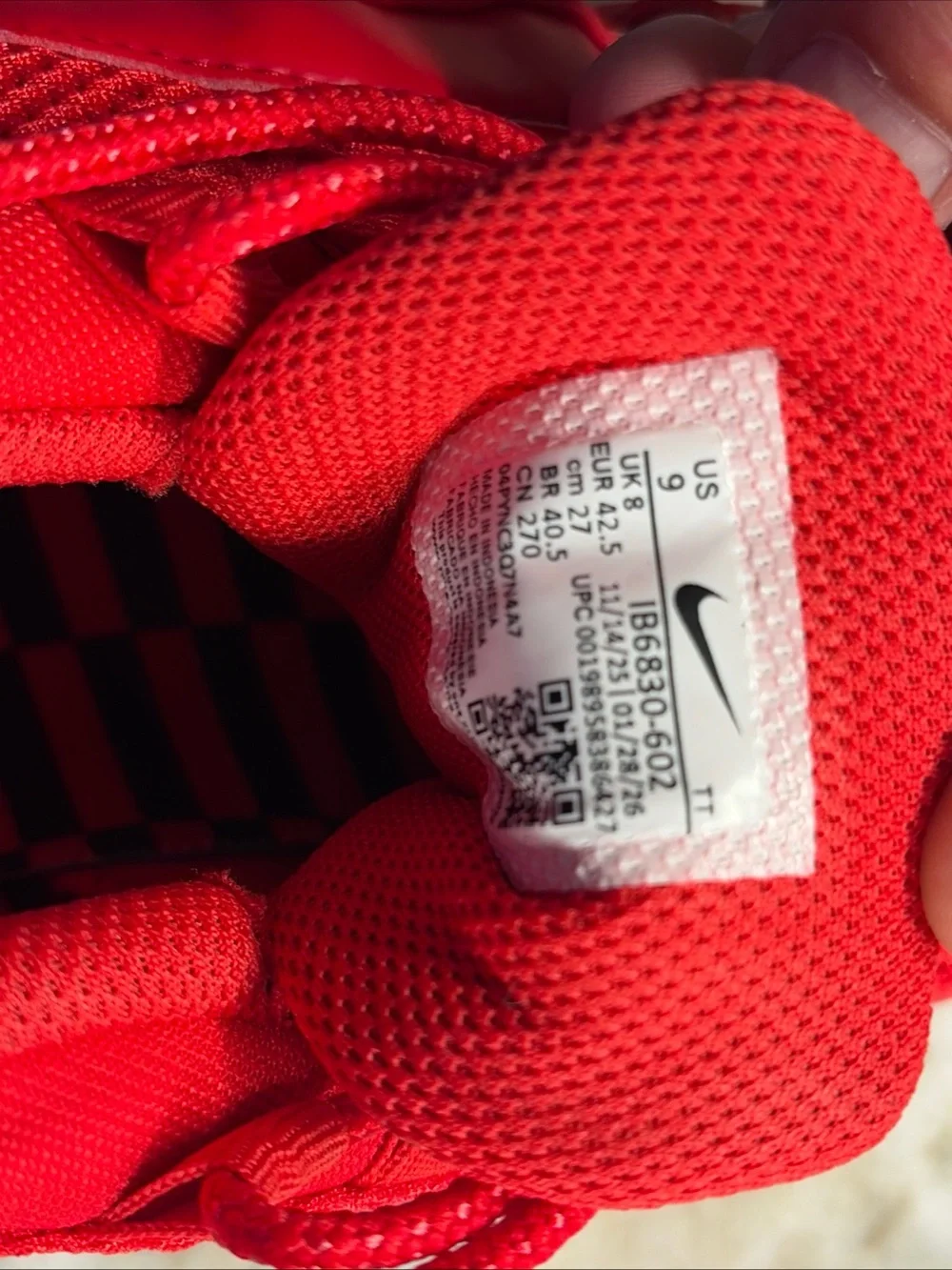 Nike Mens Bright Red Air Max 95  Style Sneakers